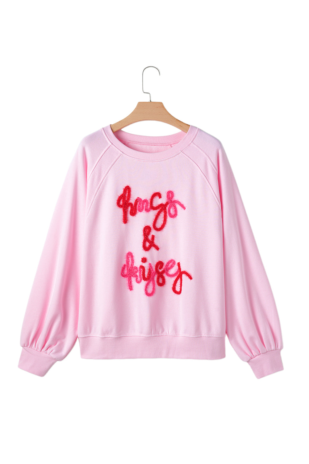 Pink Tinsel Hugs and Kisses Raglan Sleeve Sweatshirt